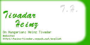 tivadar heinz business card